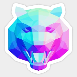 Low Poly Tiger Head (art1) Sticker